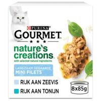Gourmet Nature's Creations Mini Filets met zeevis natvoer kat (8x 85 g) 3 trays (24 x 85 g) - thumbnail