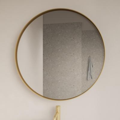 Spiegel Gliss Design Asteri Zonder LED Verlichting 70 cm Met Rand Mat Goud