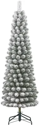 Black Box Trees Charlton Pilar kunstkerstboom besneeuwd groen 215cm