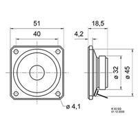 Visaton K 50 SQ - 8 Ohm 2 inch 5 cm Mini-luidspreker 2 W 8 Ω Zwart Kunststof membraan - thumbnail