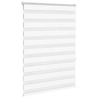 VidaXL Zebra rolgordijn 105x150 cm stofbreedte 100,9cm polyester wit - thumbnail
