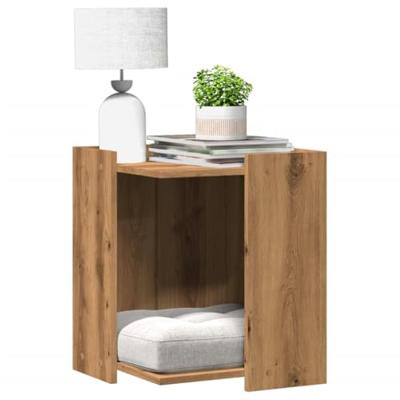 VidaXL Kattenbakkast 42x42x51 cm bewerkt hout artisanaal eikenkleurig VidaXL Kattenbakkast 42x42x51 cm bewerkt hout artisanaal eikenkleurig