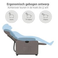 Sta-op-stoel elektrisch verstelbaar stof taupe - thumbnail