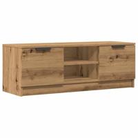 Tv-meubel 102x35x36,5 cm bewerkt hout artisanaal eikenkleur - thumbnail
