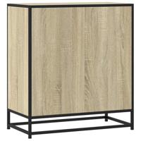 Dressoir 68x35x76 cm bewerkt hout en metaal sonoma eikenkleur - thumbnail