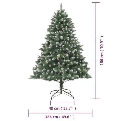 Kunstkerstboom met standaard 180 cm PVC Kunstkerstboom met standaard 180 cm PVC