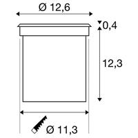SLV 227600 Vloerinbouwlamp LED 9.8 W RVS - thumbnail