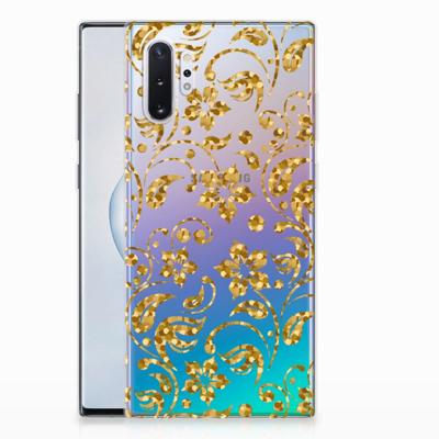 Samsung Galaxy Note 10 Plus | TPU Case | Gouden Bloemen Samsung Galaxy Note 10 Plus | TPU Case | Gouden Bloemen