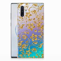Samsung Galaxy Note 10 Plus | TPU Case | Gouden Bloemen - thumbnail
