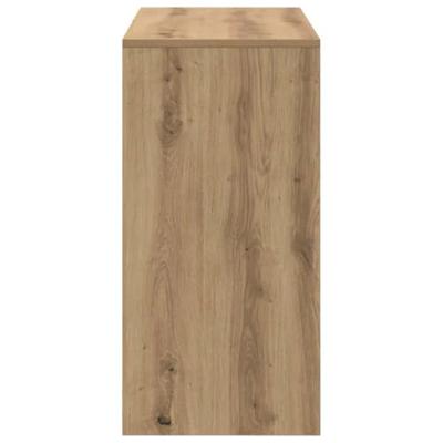 Bureau artisanaal eikenkleurig 90 x 37,5 x 75 cm Bewerkt hout - thumbnail