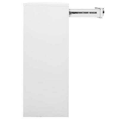 Kantoorkast 90x40x102 cm staal wit