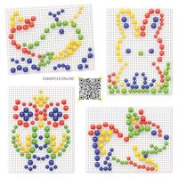 Quercetti insteek mozaïek, 60 pins - thumbnail