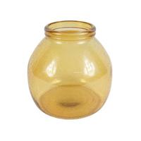 Vaas bol gerecycled glas amber 20 cm | 4 stuks - thumbnail