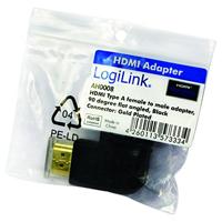 LogiLink AH0008 kabeladapter/verloopstukje HDMI haaks links - thumbnail