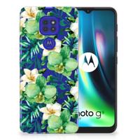 Motorola Moto G9 Play | E7 Plus | TPU Case | Orchidee Groen - thumbnail