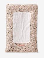 Luiermatras + 2 aanpasbare verschoonmatjes FLORA wit, bedrukt - thumbnail