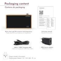 Wekker met projectie - THOMSON - Hout - thumbnail