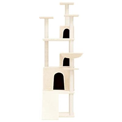 VidaXL Kattenmeubel met sisal krabpalen 175 cm crèmekleurig