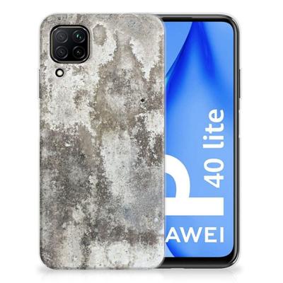 Huawei P40 Lite | TPU | Siliconen hoesje | Beton Print Huawei P40 Lite | TPU | Siliconen hoesje | Beton Print