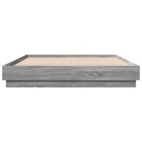 Bedframe bewerkt hout grijs sonoma eikenkleurig 120x200 cm - thumbnail