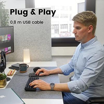 Perixx PERIPAD-202 H B USB Numeriek toetsenbord Multimediatoetsen Zwart