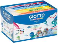 Giotto Decor Textile textielstiften, schoolpack met 48 stuks in geassorteerde kleuren - thumbnail