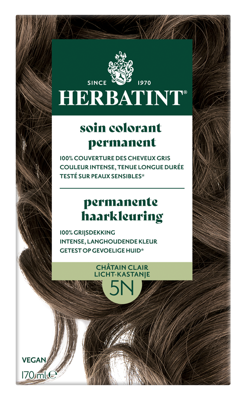 Herbatint Permanente Haarkleuring 5N Licht Kastanje