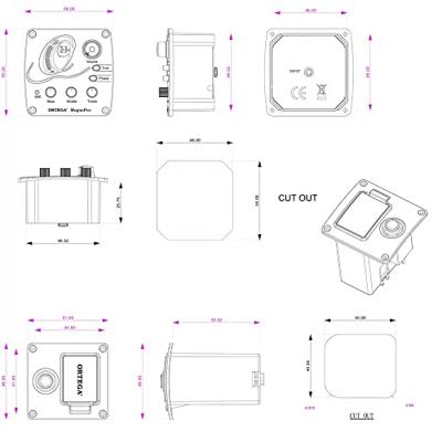 Ortega MAGUSPRO/G akoestische gitaar voorversterker met tuner