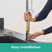 Hansgrohe Talis M54 Keukenmengkraan - uittrekbare handdouche 1- straalsoort - chroom 72802000 - thumbnail