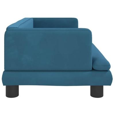 Hondenmand 80x45x30 cm fluweel blauw