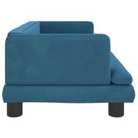 Hondenmand 80x45x30 cm fluweel blauw - thumbnail