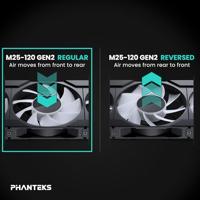 Phanteks PH-F120M25_G2_DBK01 PC-ventilator Zwart (b x h x d) 120 x 25 x 120 mm - thumbnail