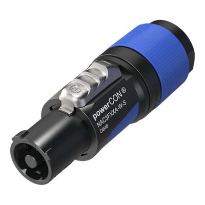 Neutrik Afsluitbare kabelconnector, power-in, schroefklemmen, blauw - NTR-NAC3FXXAWS