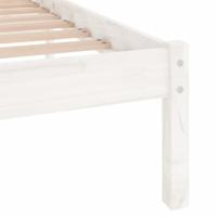 Bedframe massief grenenhout wit 200x200 cm - thumbnail