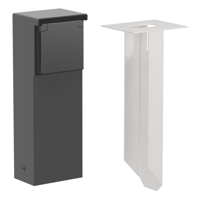 Niko Hydro Tuinpaal zwart met een stopcontact en grondpin 761-36815 - thumbnail