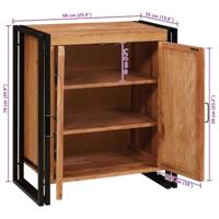 Nachtkastje Bruin 38 x 33 x 58 cm Massief acaciahout - thumbnail