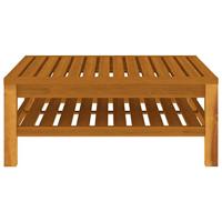 6-delige Loungeset met crèmekleurige kussens massief acaciahout - thumbnail