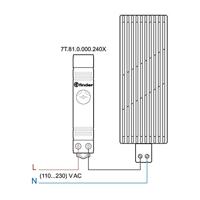 Finder 7H.51.0.230.0100 Verwarming 110 - 230 V 100 W (l x b x h) 218 x 63 x 70 mm 1 stuk(s) - thumbnail