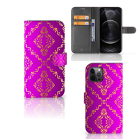 Wallet Case Apple iPhone 12 Pro Max Barok Roze - thumbnail