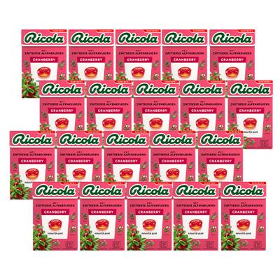 Ricola - Cranberry Suikervrij - 20x 50g