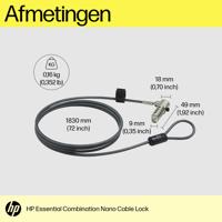 Veiligheidskabel HP 63B31AA 1,83 m Zwart - thumbnail
