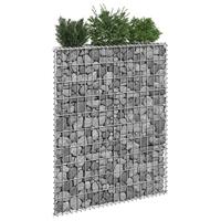 VidaXL Gabion plantenbak trapezium 80x20x100 cm gegalvaniseerd staal - thumbnail