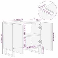 Wastafelkast met plank Bruin en zwart 62 x 33 x 58 cm - thumbnail