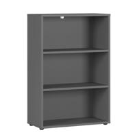 Lage brede kantoorkast Ergonoma Lichtgrijs - thumbnail