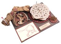 Robotime modelbouw tekenmachine The Slayer 40 cm hout 141 delig - thumbnail