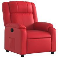 Fauteuil verstelbaar kunstleer rood - thumbnail