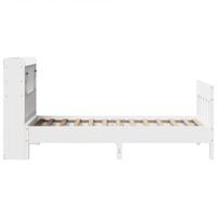 Bedframe zonder matras massief grenenhout wit 90x200 cm - thumbnail