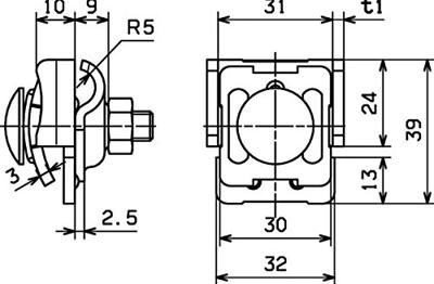 DEHN FK KB 6.10 KBF0.7 8 STTZN Flensklem 1 stuk(s)