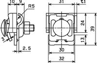 DEHN FK KB 6.10 KBF0.7 8 STTZN Flensklem 1 stuk(s) - thumbnail