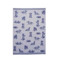 HEINEN - Delfts Blauw - Theedoek 50x70cm Teckel Nhaan - thumbnail